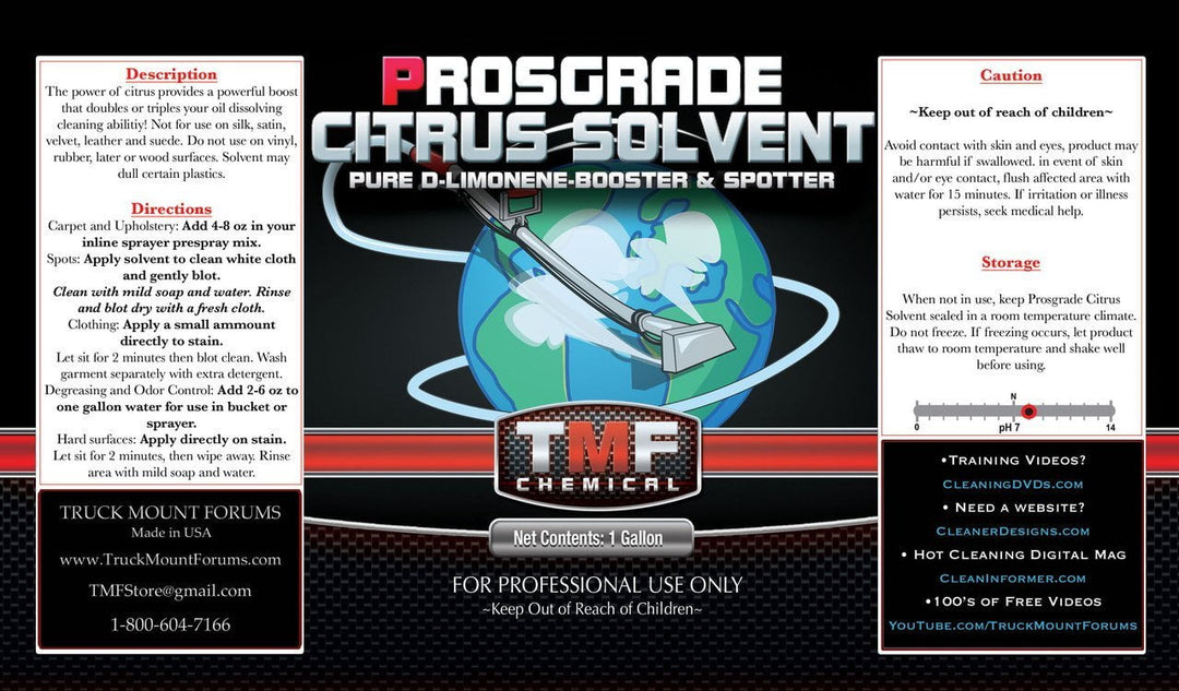 Prosgrade Citrus Solvent Degreaser & Spotter TMF Store