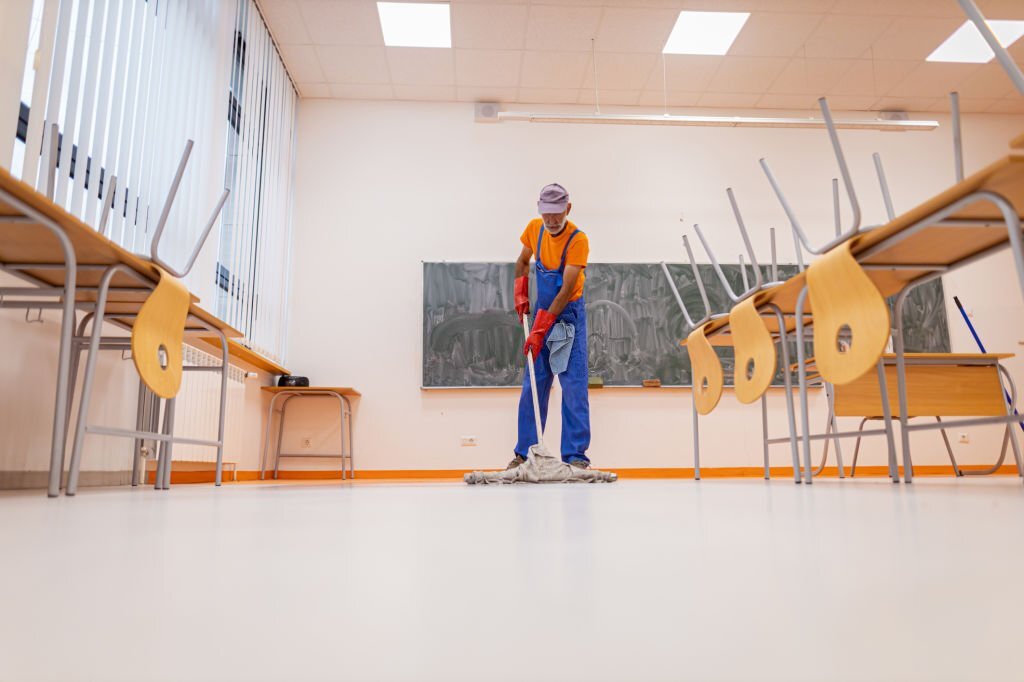 cleaning solution to clean school floors