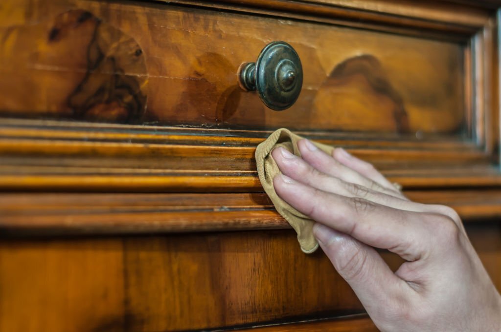 how to clean old wood furniture