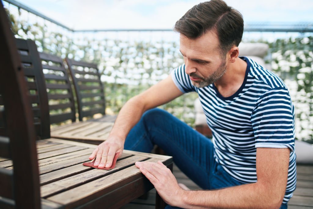 how to clean outdoor wood furniture