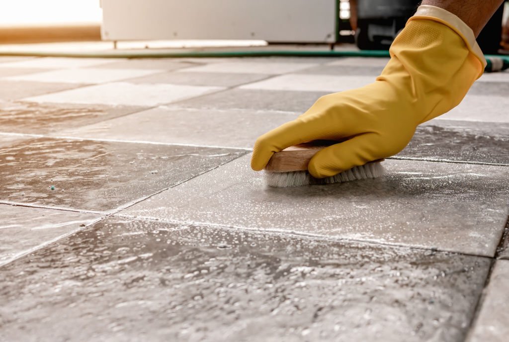 how to clean porcelain tile