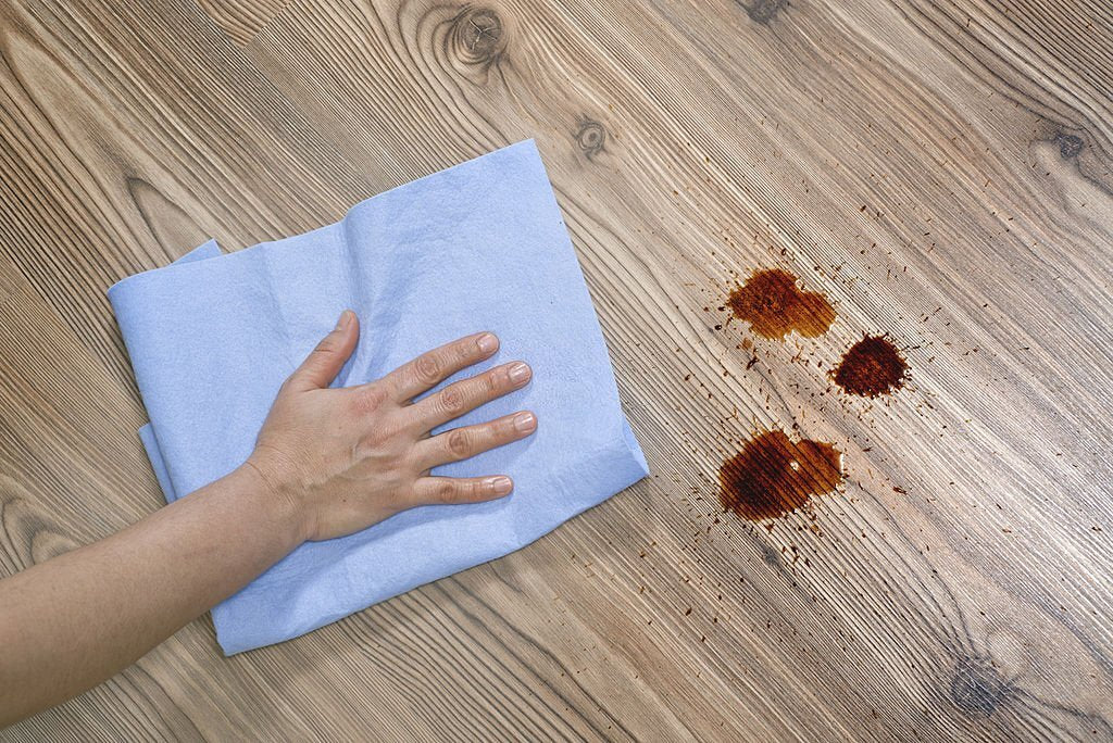 how to get stain out of hardwood floor