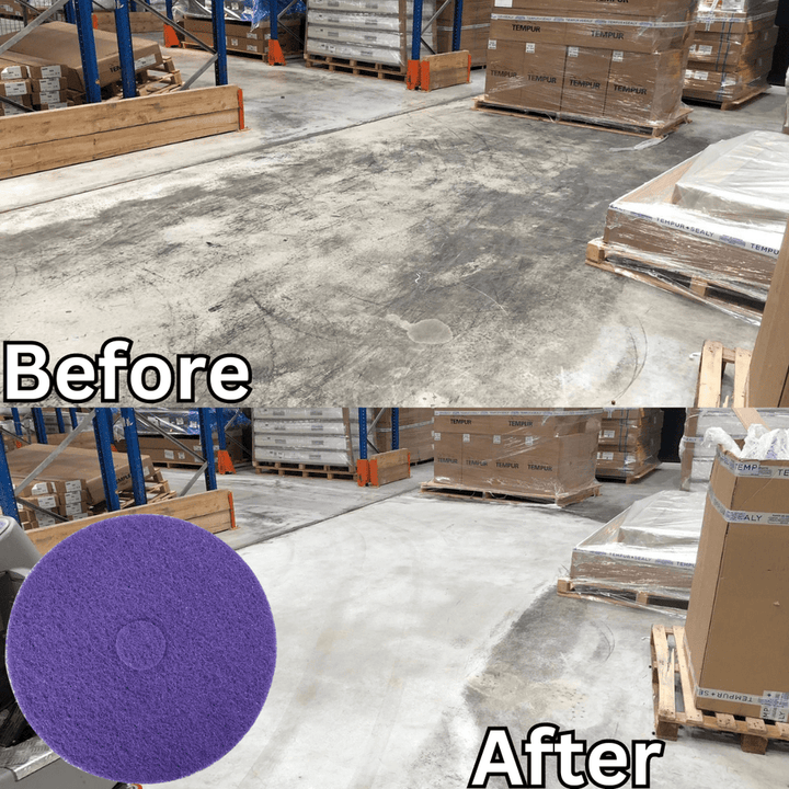 Bonastre Violet Xtreme Pad / Extra abrasive for extreme cleaning - before and after