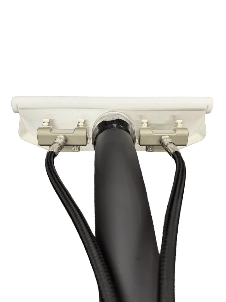 GenX6 swivel wand head with black accent, close-up