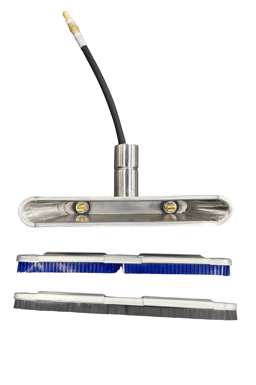 Westpak Tile Blaster head with squeegee and brush, close-up