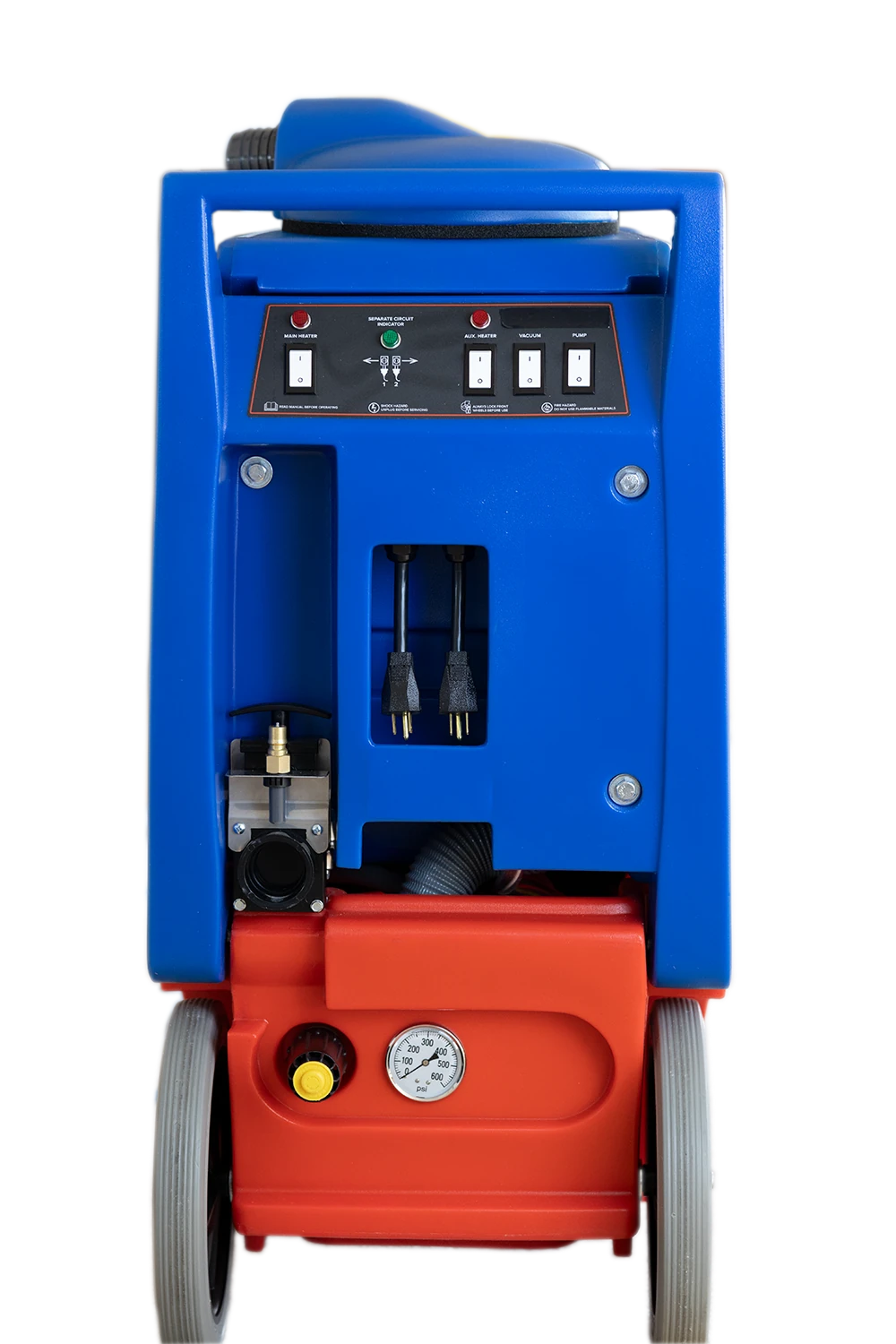TMF Extreme H heated portable extractor control panel, rear view