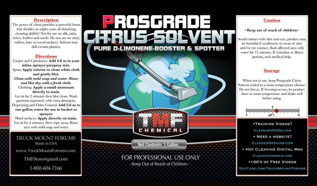 Prosgrade Citrus Solvent-1 Gallon TMF Store