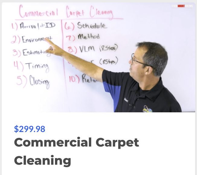 Commercial Carpet Cleaning Course TMF Store